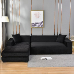Uus sametne diivani kate nurgadiivani katted elutoa jaoks elastsed spandexi katted diivanikate Stretch diivani kate 1seater-90-140cm must