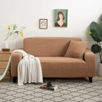 Jacquard diivani kate Stretch diivani kate elutuppa Reguleeritav diivanikate L-kujuline diivan Kodusisustus Eemaldatav 1/2/3/4 istet Small(90-140cm)1PC beige