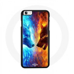 Fire and Ice Wolf Iphone 7 &uuml;mbris