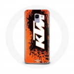 Valge oranži taustaga &uuml;mbris Samsung Galaxy A6 2018 KTM Logo jaoks