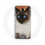 &Uuml;mbris Samsung Galaxy S5 siiami kassi mustvalgele sinisele silmale