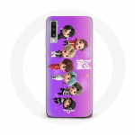 Coque pour Samsung Galaxy A50 BTS TinyTAN Animation Affiche RM Jin Suga J-Hope Jimin Jungkook Et V Mic Drop Danse