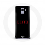 &Uuml;mbris Samsung Galaxy A8 2018 Elite 5. hooaja punase logoga mustal taustal