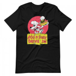 Koer N Suds Drive In Restaurant Must graafiline triiks&auml;rk l&uuml;hikeste varrukatega unisex T-s&auml;rk S