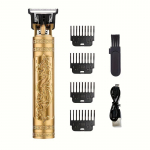 Professionaalne juhtmeta elektriline juuksel&otilde;ikur ja habemel&otilde;ikur &ndash; USB-laadimisega juuksel&otilde;ikuskomplekt kuldne