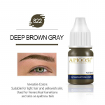 Tattoo Ink Nano Pigment Piimjas V&auml;rvid Poolp&uuml;simeigi komplektid Toon Kulmude Silmapliiats Huuled Ilu 3 ml Microblading Pigments 822 DARK BROWN GRAY