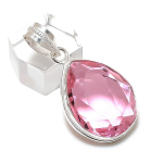 Natural Pink Kunzite Gemstone Handmade 925 Sterling Silver Pendant 1.65 a3d46
