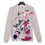 Hazbin Hotel Anime Hoodie Lipsuv&auml;rv Kapuuts T&auml;navar&otilde;ivad Multikad tr&uuml;kitud kapuutsiga dressipluus Mehed Naiste Cosplay Spordipullorid M hall