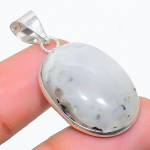 Natural Rainbow Moonstone Gemstone 925 Sterling Silver Pendant 1.50 q4e58