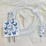 USB-kaabli kaitse, originaallaadija kaitsekate, naeratav n&auml;gu, kaitsev andmeliini spiraalkerija