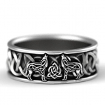 Huitan Viking P&otilde;hjamaade m&uuml;toloogia Hiiglaslik hunt meeste s&otilde;rmus kaitse totem hunt mood hip hop rokk unisex s&otilde;rm s&otilde;rmus punk kingitus 7