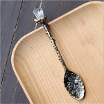 3 tk/partii K&ouml;&ouml;k s&ouml;&ouml;gituba ja baar Nostalgiline ilus kristallvintage keskkonnas&otilde;bralik v&auml;ike kohvilusikas pronksi