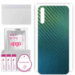 apgo Protective Skin Sticker for the back compatible with Huawei Y8p, Wrap Film, Foil, Vinyl - Pattern Carbon Chameleon CAKA1