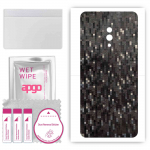 apgo Protective Skin Sticker for the back compatible with Oppo K3, Wrap Film, Foil, Vinyl - Pattern Carbon Black Pixel