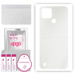 apgo Protective Skin Sticker for the back compatible with Realme C21Y, Wrap Film, Foil, Vinyl - Pattern Matte Transparent