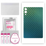 apgo Protective Skin Sticker for the back compatible with Samsung Galaxy Tab S9 Plus, Wrap Film, Foil, Vinyl - Pattern Carbon Chameleon CAKA1