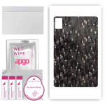 apgo Protective Skin Sticker for the back compatible with HTC A104, Wrap Film, Foil, Vinyl - Pattern Carbon Black Pixel