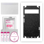 apgo Protective Skin Sticker for the back+sides compatible with Google Pixel 8, Full Wrap Film, Foil, Vinyl - Pattern Black Honeycomb