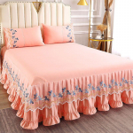 Tugev pitsiga tikitud voodikate madrats, kaitsekate pol&uuml;ester voodi seelik libisemisvastane ja tolmukindel Flounce serva voodilina 120x200cm bed skirt