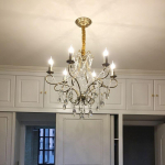 Elutuba, magamistuba, Crystal Retro Gold loominguline s&ouml;&ouml;gitoa l&uuml;hter, kaasaegne ja minimalistlik valgus 5 headlights must