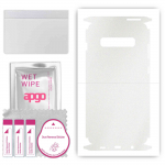 apgo Protective Skin Sticker for the back+sides compatible with Samsung Galaxy S10 Plus, Full Wrap Film, Foil, Vinyl - Pattern Matte Transparent