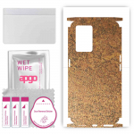 apgo Protective Skin Sticker for the back+sides compatible with Realme GT Neo3, Full Wrap Film, Foil, Vinyl - Pattern Rusty Copper