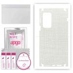 apgo Protective Skin Sticker for the back+sides compatible with Motorola Edge 20 Pro, Full Wrap Film, Foil, Vinyl - Pattern White Fabric