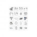 Loomade t&auml;toveeringu kleebiste komplekt Veekindel moodne n&auml;okleebis &Uuml;hekordselt kasutatav t&auml;toveeringu kleebis k&auml;e tagak&uuml;ljel