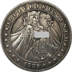 1885 USA AMEERIKA &Uuml;HENDRIIGID Beauty Hobo nikli m&auml;lestusesemed kogutavad suveniirid h&otilde;bem&uuml;ndid