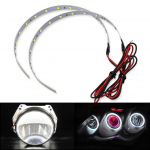 2tk 23,5cm LED-riba valgus Angel Eyes LED Halo Ring Eye DRL lambipirnid valge v&auml;rv 3030SMD auto stiilis p&auml;evas&otilde;idulamp