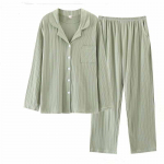 Puuvillased pidžaamad pikkade varrukatega naiste s&uuml;gis- ja talvised V-kaelusega &otilde;pilased saavad kevadel ja s&uuml;gisel kanda &otilde;ues majapidamisriideid 4XL sinine