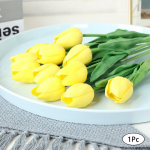 1 tk Tulbi kunstlill PU Real Touch Tulbikimp pulmadeks Kodukaunistuseks V&otilde;lts taim Lihav&otilde;ttepeo Valentine Lillekingitus