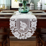 Lace Table Runner Luksuslik Valge Pulma Koht Lauad Jooksja Kodu Laud Tikand &Otilde;&otilde;nes romantika Lauakate Lauamatt Kaunistus 30*45cm 2pcs