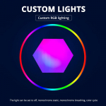 RGB Bluetooth LED kuusnurkvalgusti siseseinavalgusti APP kaugjuhtimispult &ouml;&ouml;valgusti arvutim&auml;ngutoa magamistoa voodikaunistus 6PCS-USB