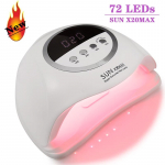 320W SUN X20MAX k&uuml;&uuml;nekuivatusmasin 72 LED-i UV LED-lamp k&uuml;&uuml;ntele Geellakiga k&otilde;venev manik&uuml;&uuml;rilamp 10/30/60/99s Taimer LCD-ekraan EU Plug