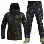 Outdoor Shark Skini soe &uuml;likond Commando Camouflage Plus sametist polsterdatud &uuml;likond s&uuml;gis- ja talviseks Soft Shelli suures suuruses jope 4XL antiikne pronksiv&auml;rv