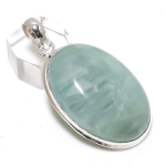 Aquamarine Gemstone Handmade 925 Sterling Silver Jewelry Pendant 2.17 i8r70