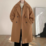 Talvine meeste Korea mantel pikk villane tuulemantel Meeste villane mantel vabaaja &auml;ri paks mantel jakk, meeste suur 5XL XXL khaki