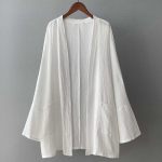 Puuvillane ja linane keskmise pikkusega tuulejakk s&uuml;gis retro hiina stiilis zen kardigan laisk vabaaja jakk XL