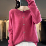 Naiste ka&scaron;miirist sviiter Qinghe ka&scaron;miir 30% ka&scaron;miir 70% vill s&uuml;gis-talvine ka&scaron;miir pullover pehme ja soe XL kirss