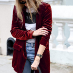 GMXIA Kuldne samet&uuml;likond, &uuml;hev&auml;rviline vabaaja &uuml;likond kardigan, keskmise pikkusega mantel naiste joped ja mantlid XL burgundiapunane