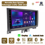 Android Carplay autoraadio Mercedes-Benz Sprinterile Volkswagenile 2006-2016 Multimeediam&auml;ngija Peaseade Stereo GPS-navigatsioon BT WIFI 2+32GB 1+16GB