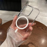 Pehme Magsafe gofreeritud telefoni&uuml;mbris iPhone'i 16 11 12 13 14 15 Pro Max magnetilise p&otilde;rutuskindla l&auml;bipaistva silikoonist kaitseraua kate jaoks iPhone 11 must