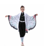 Anime Deemonitapja: Tsuyuri Kanawo Kamado Nezuko Kimono Cosplay t&uuml;drukutele ja poistele, rollim&auml;ngu kost&uuml;&uuml;m, laste komplekt 150cm white