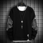 Single Road Crewneck Pusa Meeste Kevad Harajuku Suured Jaapani t&auml;navariided Must kapuuts Meeste Pusad Pusad Meestele 4XL valge
