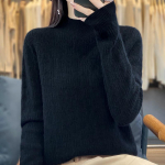 Naiste ka&scaron;miirist sviiter Qinghe ka&scaron;miir 30% ka&scaron;miir 70% vill Naiste s&uuml;gis- ja talvine ka&scaron;miirist pullover pehme ja soe L valge