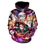 Anime Demon Slayer seeria 3D prinditud meeste kevad uus stiil kapuutsiga pikkade varrukatega kapuuts Mood vabaaja puuvillane pullover r&otilde;ivad S