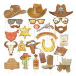 Western Cowboy fotokabiini rekvisiidid Kauboid otsitakse plakatite selfie raami komplekt Metsiku l&auml;&auml;ne maal&auml;hedased peotarbed Sets