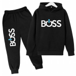 Unisex Kids Hoodie &Uuml;likond Lastele Kirjatr&uuml;kk S&uuml;gistalvine kampsun ja p&uuml;ksid Kaheosaline lasteriiete komplekt 100 must