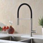 K&ouml;&ouml;gisegisti v&auml;ljat&otilde;mmatav segisti kraan valamu jaoks, pealepaigaldatav, harjatud nikkel, kuum/k&uuml;lm, kommertsiaalne, poleeritud kroom baarile